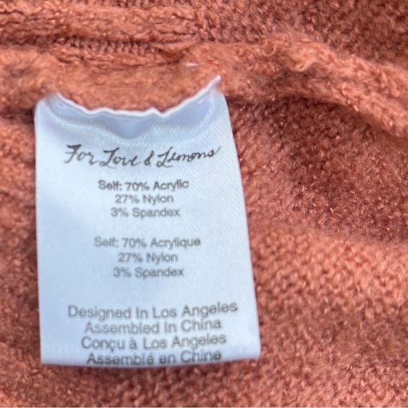 NWT For Love & Lemons V-Neck Sweater - Picture 4 of 4